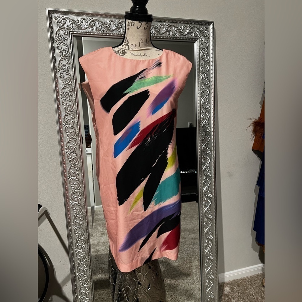CeCe By Cynthia Steffe Pink Paint Brush Dress(4)